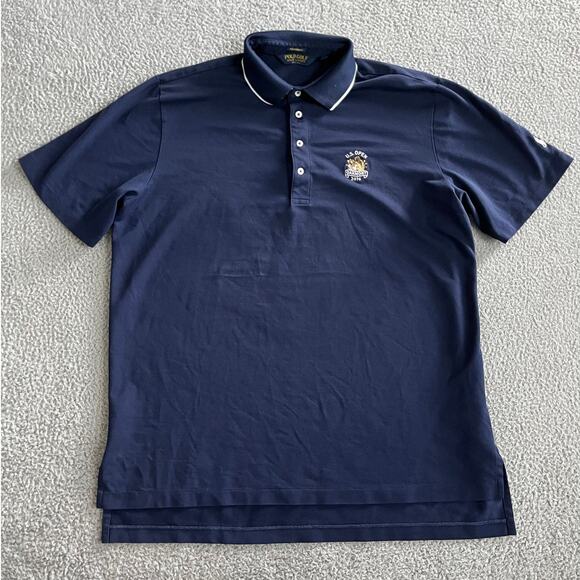 Polo Golf Ralph Lauren Shirt XL Pony Logo Short Sleeve Oakmont Active Prep Navy - Picture 1 of 13